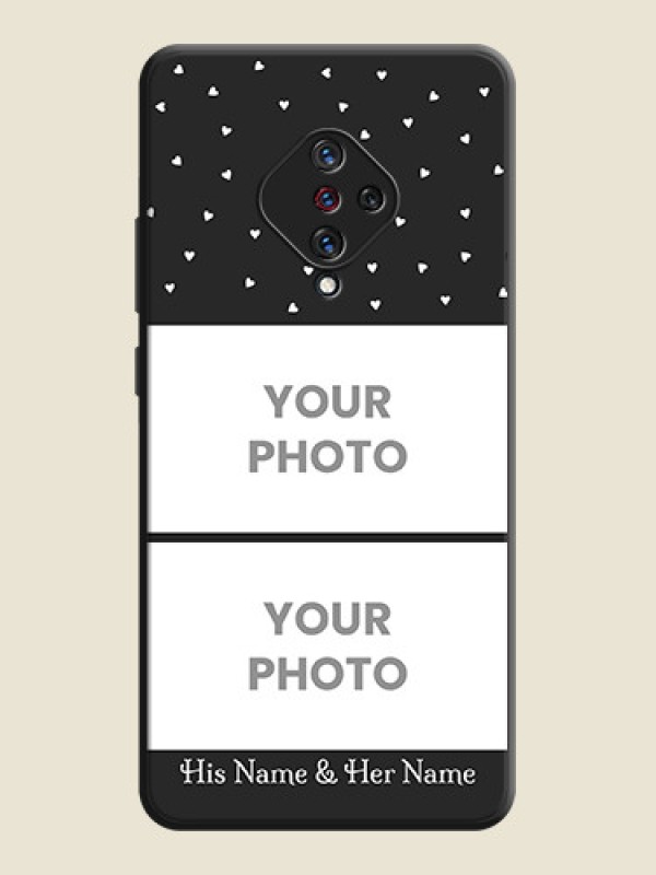 Custom Miniature Love Symbols with Name on Space Black Custom Soft Matte Back Cover - Vivo S1 Pro - alternate view