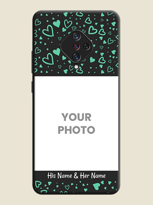 Custom Sea Green Indefinite Love Pattern - Photo on Space Black Soft Matte Mobile Cover - Vivo S1 Pro - alternate view