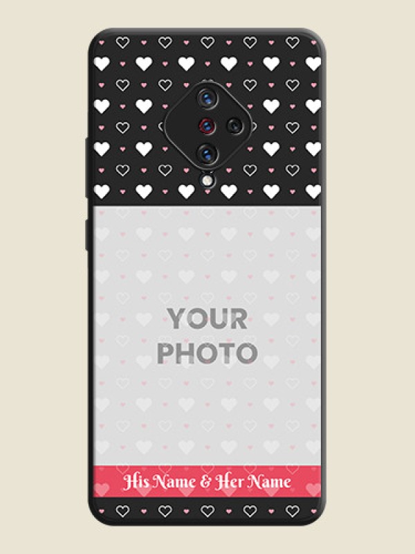 Custom White Color Love Symbols with Text Design - Photo on Space Black Soft Matte Phone Cover - Vivo S1 Pro - alternate view