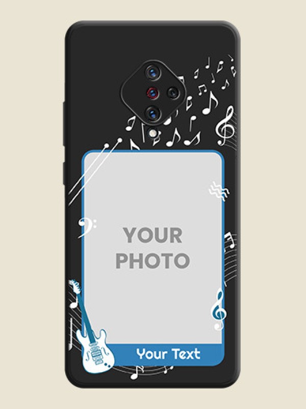 Custom Musical Theme Design with Text - Photo on Space Black Soft Matte Mobile Case - Vivo S1 Pro - alternate view