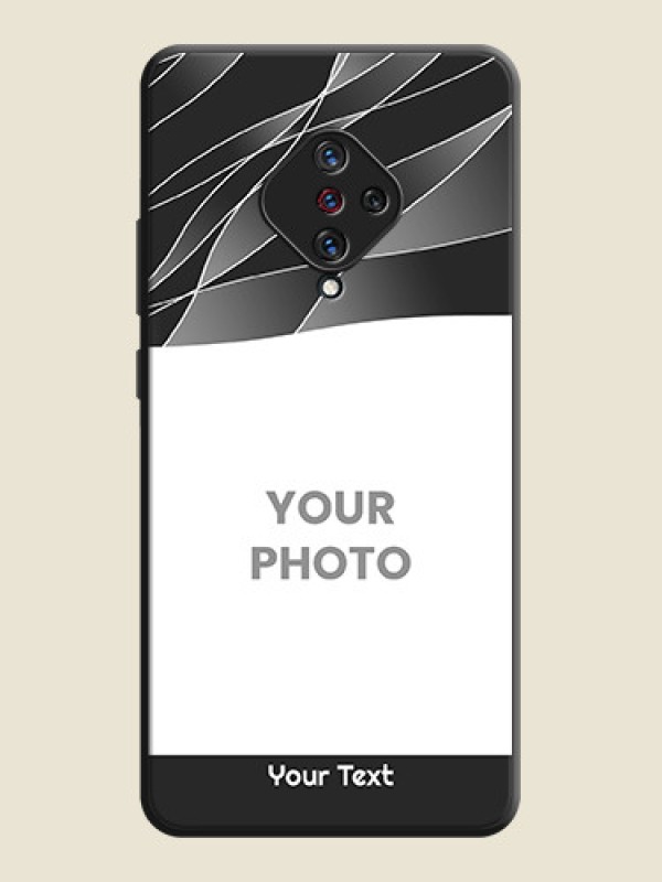 Custom Mixed Wave Lines - Photo on Space Black Soft Matte Mobile Cover - Vivo S1 Pro - alternate view