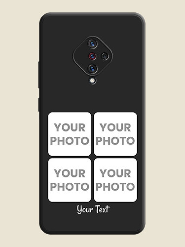 Custom Floral Art with 6 Image Holder - Photo on Space Black Soft Matte Mobile Case - Vivo S1 Pro - alternate view