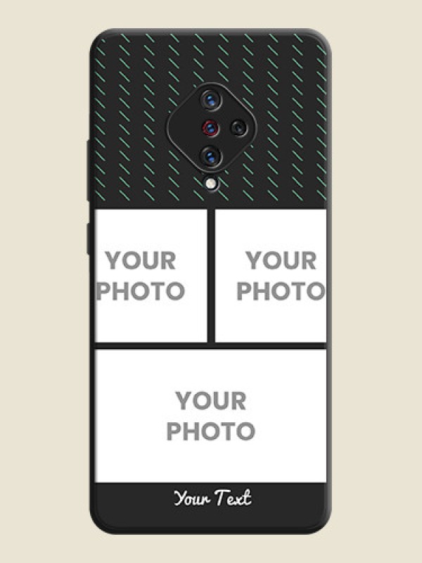 Custom Cross Dotted Pattern with 2 Image Holder  on Personalised Space Black Soft Matte Cases - Vivo S1 Pro - alternate view