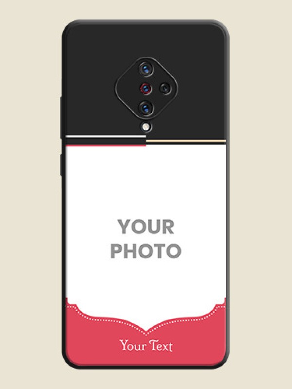 Custom Classic Plain Design with Name - Photo on Space Black Soft Matte Phone Cover - Vivo S1 Pro - alternate view