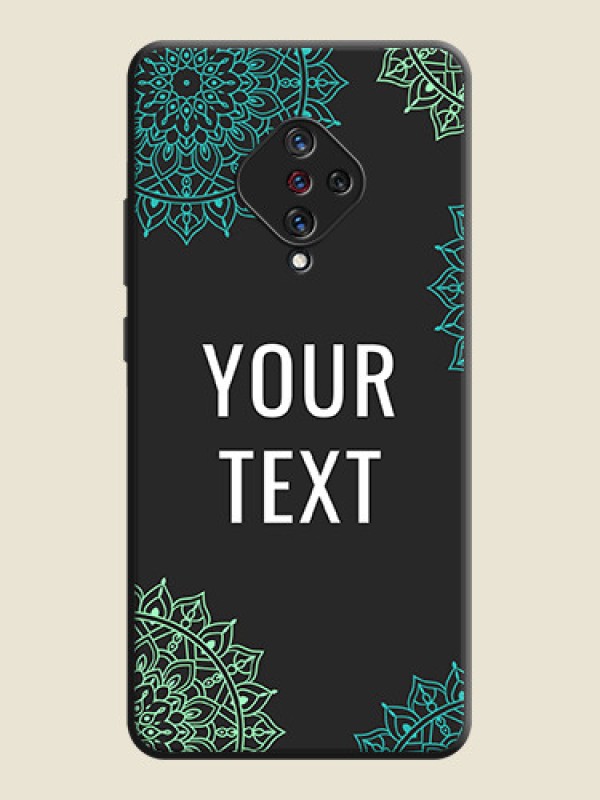 Custom Your Name with Floral Design on Space Black Custom Soft Matte Back Cover - Vivo S1 Pro - alternate view