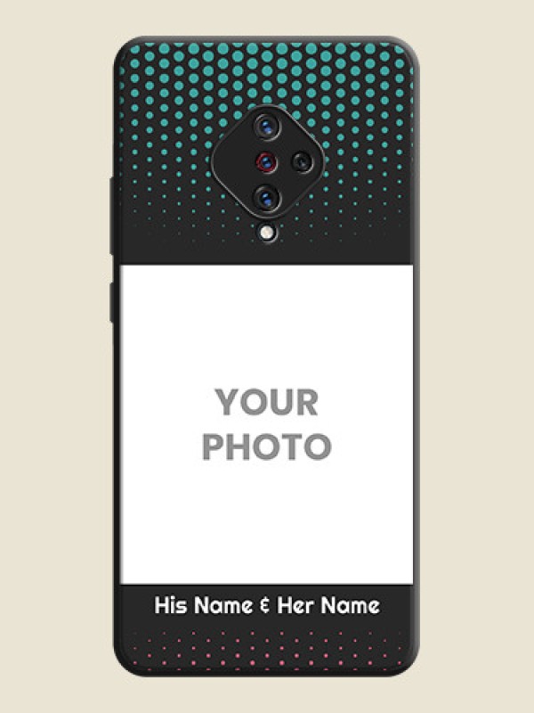 Custom Faded Dots with Grunge Photo Frame and Text on Space Black Custom Soft Matte Phone Cases - Vivo S1 Pro - alternate view
