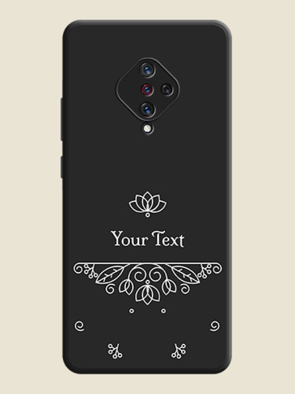 Custom Lotus Garden Custom Text On Space Black Personalized Soft Matte Phone Covers -Vivo S1 Pro - alternate view