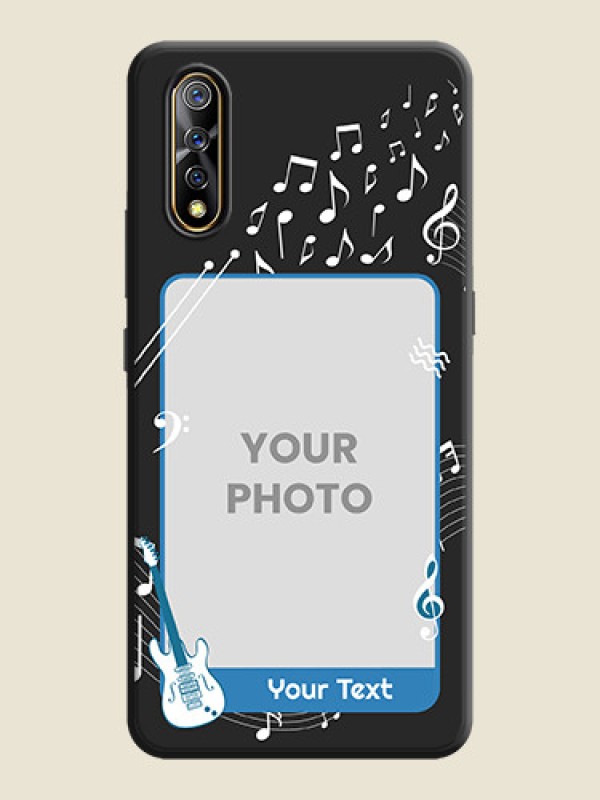 Custom Musical Theme Design with Text - Photo on Space Black Soft Matte Mobile Case - Vivo S1 - alternate view