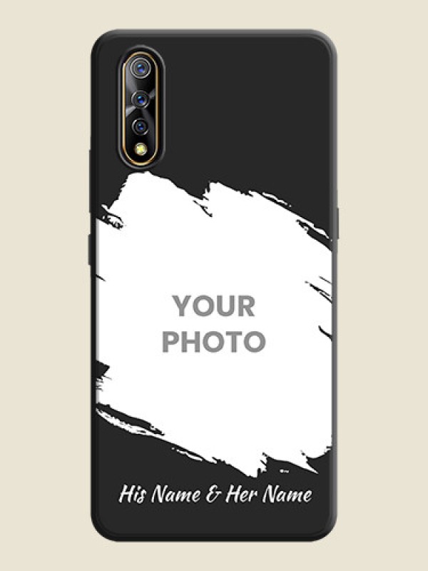 Custom Grunge Brush Strokes - Photo on Space Black Soft Matte Back Cover - Vivo S1 - alternate view