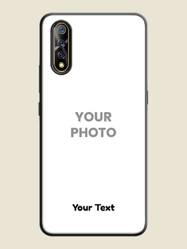 Custom Full Single Pic Upload With Text On Space Black Personalized Soft Matte Phone Covers -Vivo S1 - alternate view