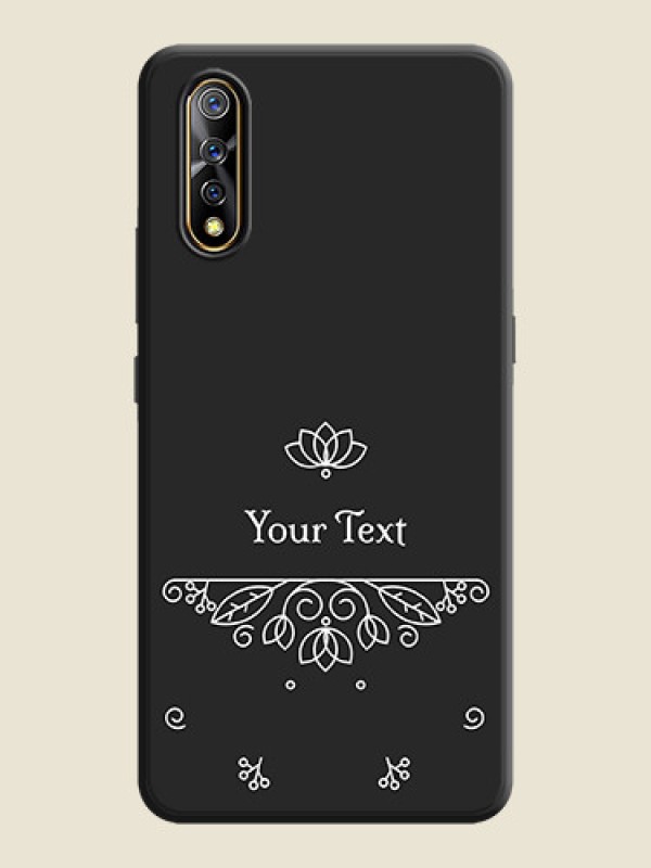 Custom Lotus Garden Custom Text On Space Black Personalized Soft Matte Phone Covers -Vivo S1 - alternate view