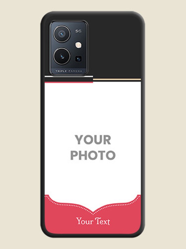 Custom Classic Plain Design with Name on Photo on Space Black Soft Matte Phone Cover - Vivo T1 5G - alternate view