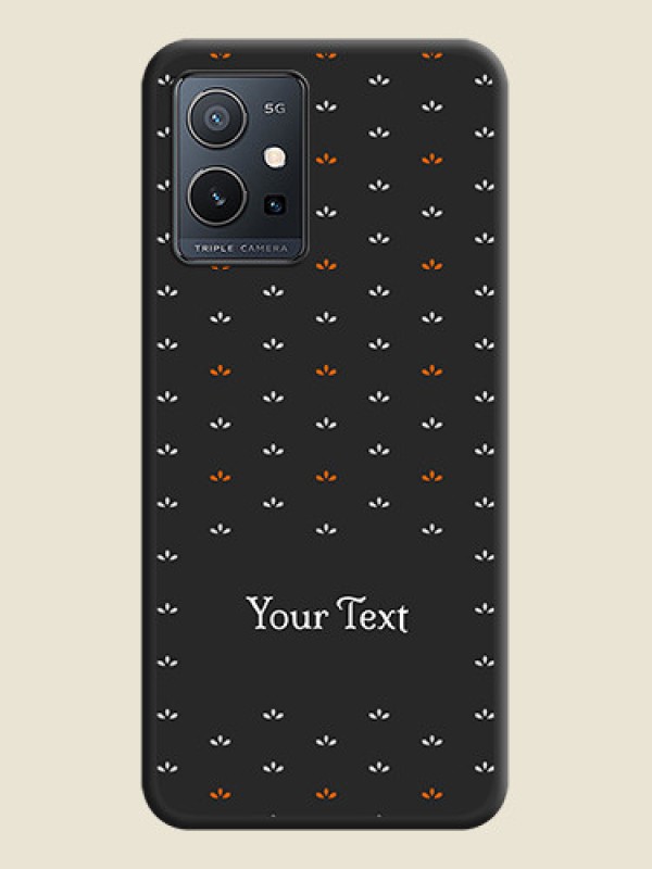 Custom Simple Pattern With Custom Text On Space Black Personalized Soft Matte Phone Covers -Vivo T1 5G - alternate view