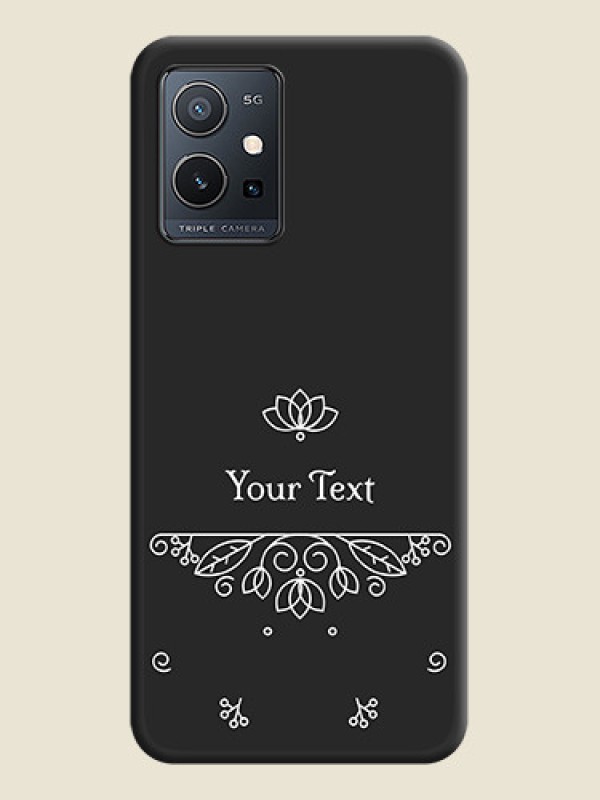 Custom Lotus Garden Custom Text On Space Black Personalized Soft Matte Phone Covers -Vivo T1 5G - alternate view