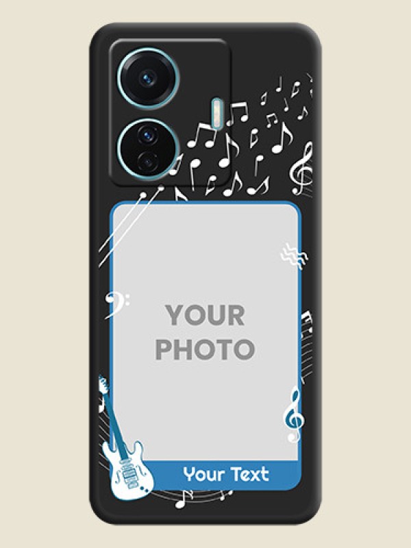 Custom Musical Theme Design with Text on Photo on Space Black Soft Matte Mobile Case - Vivo T1 Pro 5G - alternate view