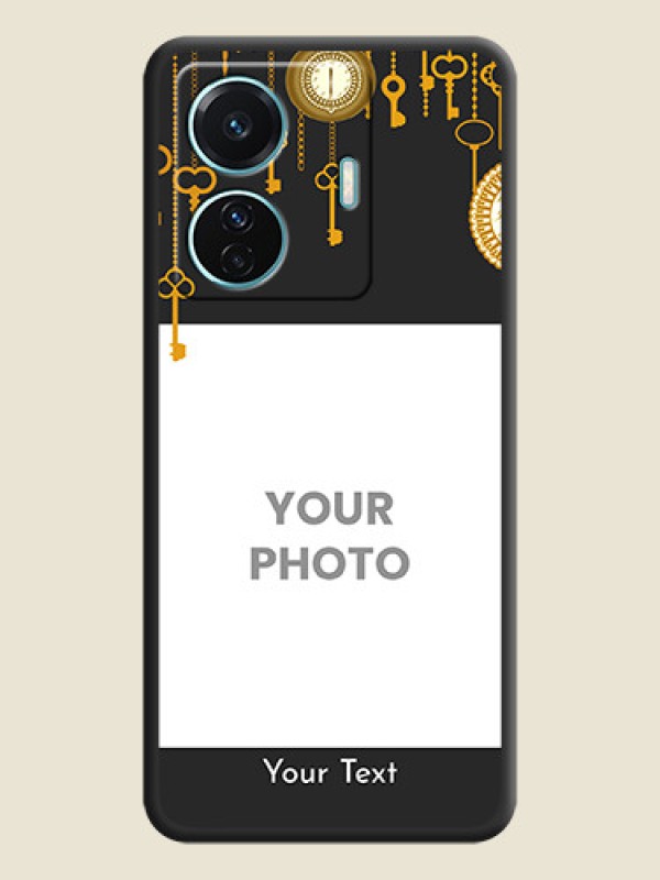 Custom Decorative Design with Text on Space Black Custom Soft Matte Back Cover - Vivo T1 Pro 5G - alternate view