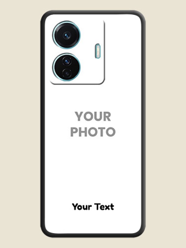 Custom Full Single Pic Upload With Text On Space Black Personalized Soft Matte Phone Covers -Vivo T1 Pro 5G - alternate view