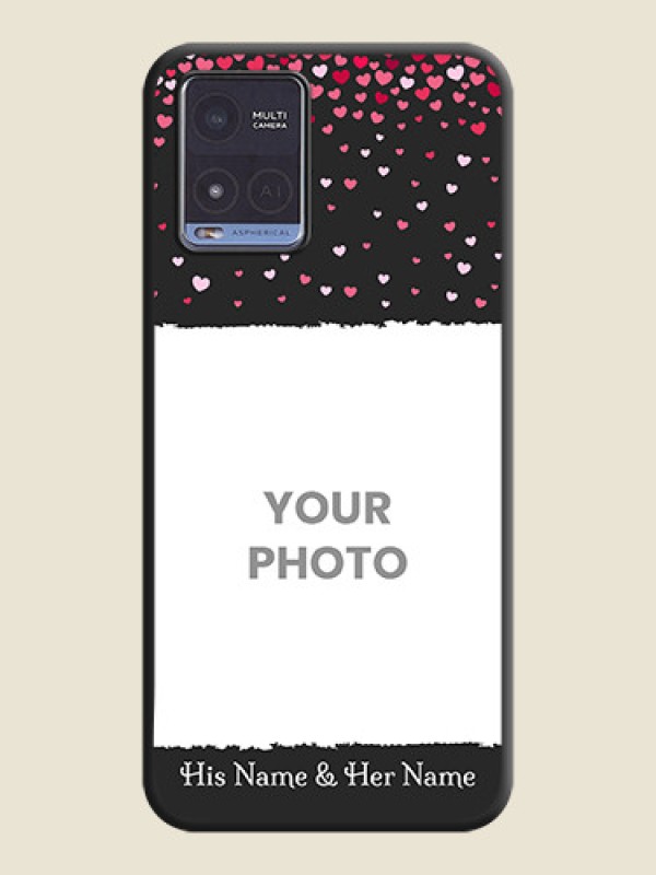 Custom Fall in Love with Your Partner  on Photo on Space Black Soft Matte Phone Cover - Vivo T1x - alternate view