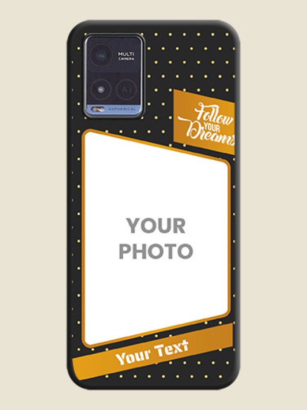 Custom Follow Your Dreams with White Dots on Space Black Custom Soft Matte Phone Cases - Vivo T1x - alternate view