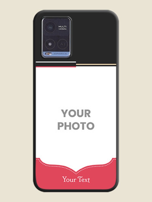 Custom Classic Plain Design with Name on Photo on Space Black Soft Matte Phone Cover - Vivo T1x - alternate view