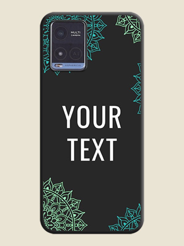 Custom Your Name with Floral Design on Space Black Custom Soft Matte Back Cover - Vivo T1x - alternate view