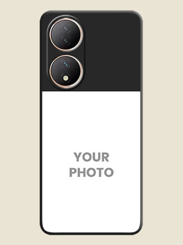 Custom Image Upload With Space Black Color On Custom Soft Matte Mobile Back Cover - Vivo T2 5G - alternate view