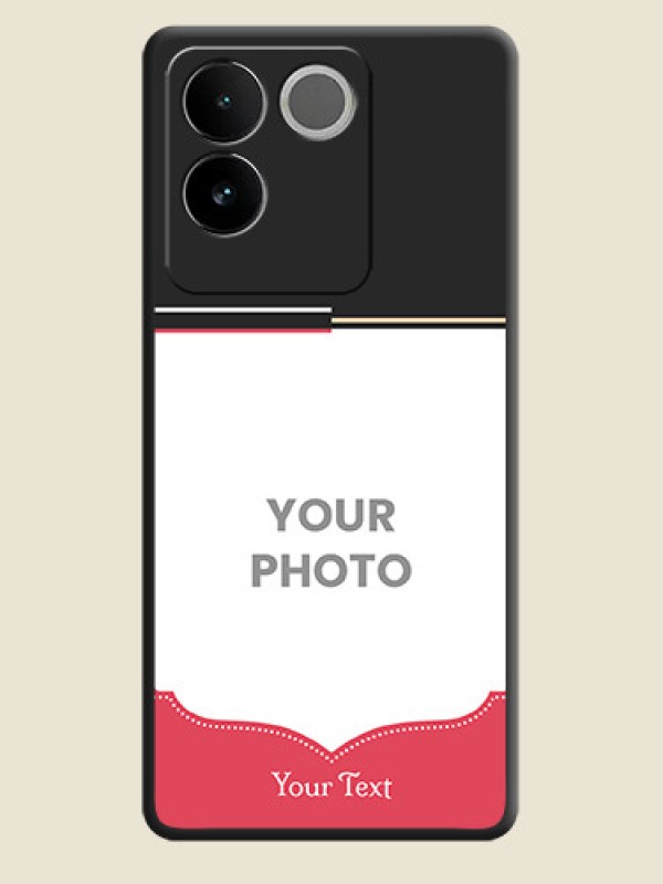 Custom Classic Plain Design with Name On Space Black Custom Soft Matte Mobile Back Cover - Vivo T2 Pro 5G - alternate view