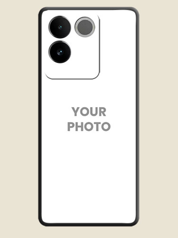 Custom Full Single Pic Upload On Space Black Custom Soft Matte Mobile Back Cover - Vivo T2 Pro 5G - alternate view