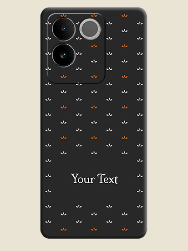 Custom Simple Pattern With Custom Text On Space Black Custom Soft Matte Mobile Back Cover - Vivo T2 Pro 5G - alternate view
