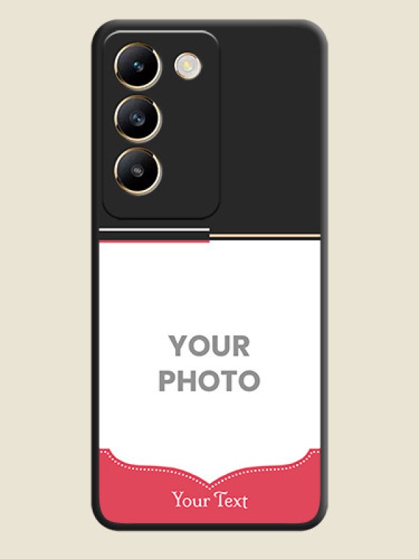 Custom Classic Plain Design with Name - Photo on Space Black Soft Matte Phone Cover - Vivo T3 5G - alternate view