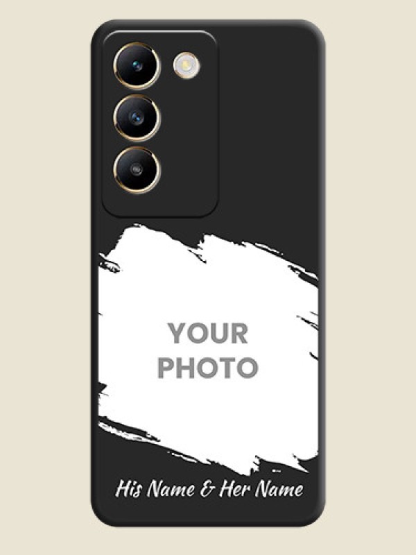 Custom Grunge Brush Strokes - Photo on Space Black Soft Matte Back Cover - Vivo T3 5G - alternate view