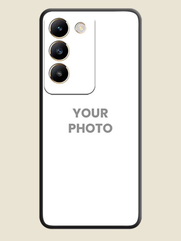 Custom Full Single Pic Upload On Space Black Personalized Soft Matte Phone Covers - Vivo T3 5G - alternate view