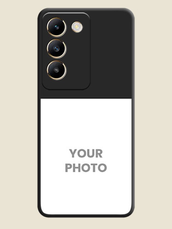 Custom Image Upload With Space Black Color On Custom Soft Matte Mobile Back Cover - Vivo T3 5G - alternate view