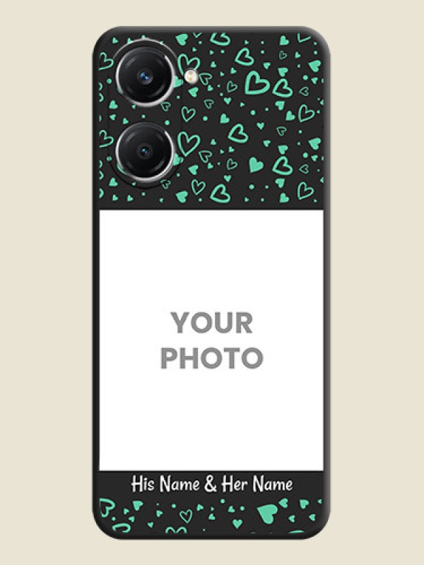 Custom Sea Green Indefinite Love Pattern on Photo On Space Black Custom Soft Matte Mobile Back Cover - Vivo T3 Lite 5G - alternate view