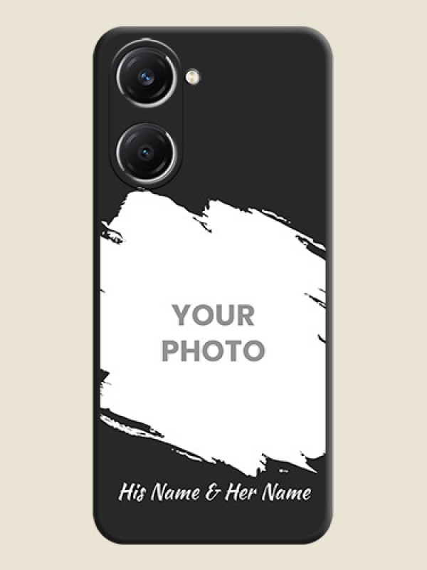 Custom Grunge Brush Strokes on Photo On Space Black Custom Soft Matte Mobile Back Cover - Vivo T3 Lite 5G - alternate view