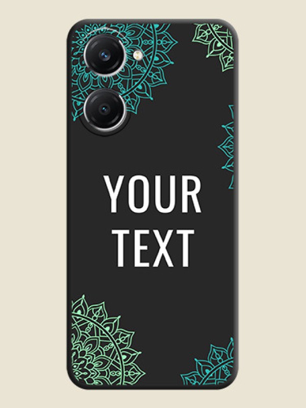 Custom Your Name with Floral Design On Space Black Custom Soft Matte Mobile Back Cover - Vivo T3 Lite 5G - alternate view