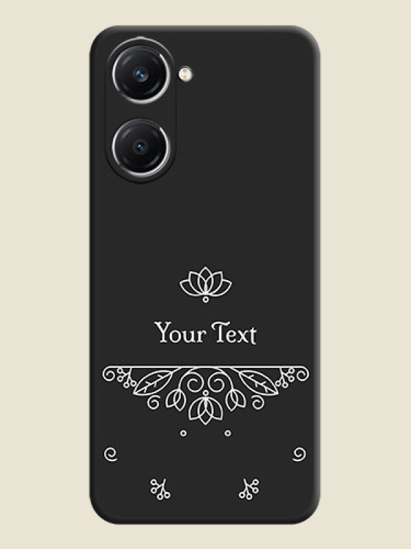 Custom Lotus Garden Custom Text On Space Black Custom Soft Matte Mobile Back Cover - Vivo T3 Lite 5G - alternate view