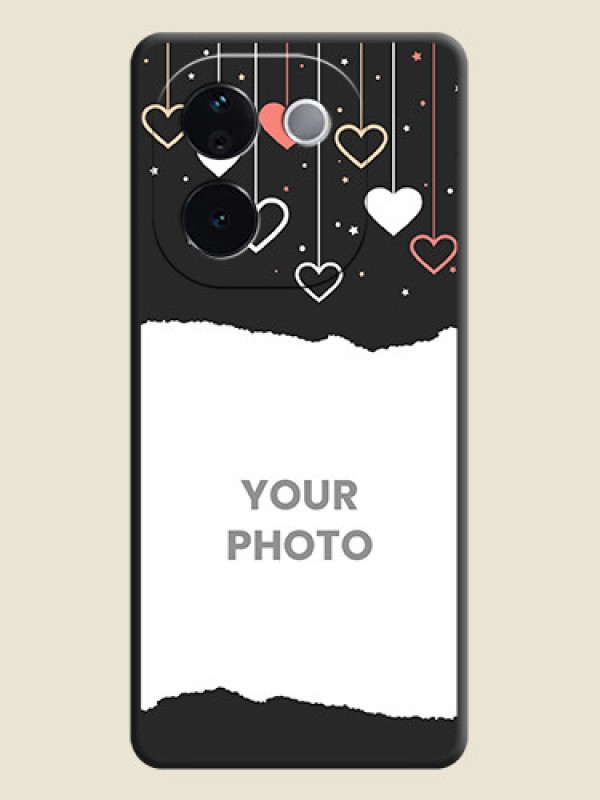 Custom Love Hangings with Splash Wave Picture On Space Black Custom Soft Matte Mobile Back Cover - Vivo T3 Pro 5G - alternate view