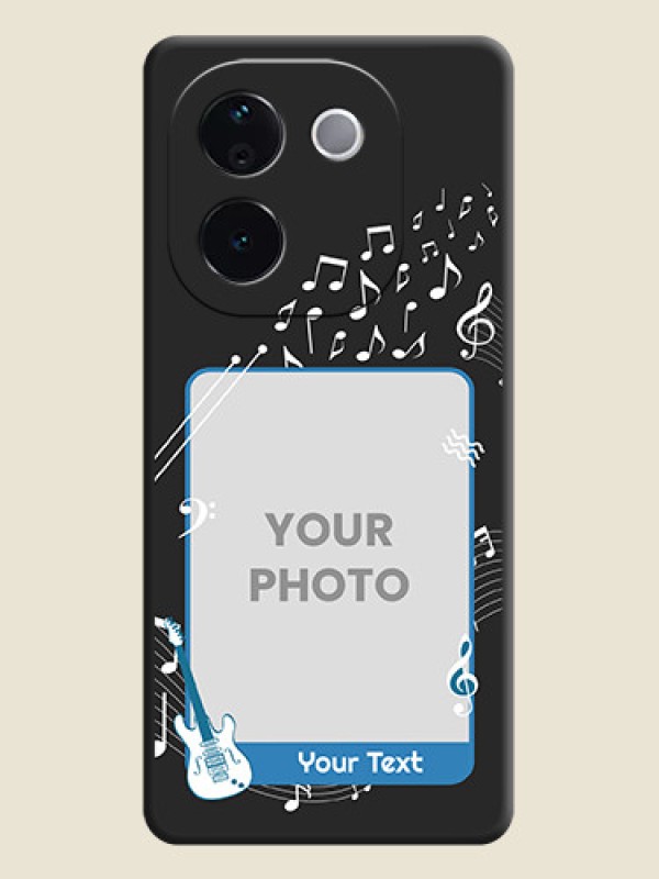 Custom Musical Theme Design with Text on Photo On Space Black Custom Soft Matte Mobile Back Cover - Vivo T3 Pro 5G - alternate view