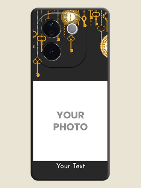 Custom Decorative Design with Text On Space Black Custom Soft Matte Mobile Back Cover - Vivo T3 Pro 5G - alternate view