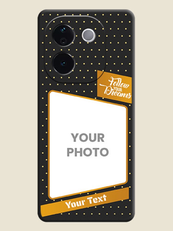 Custom Follow Your Dreams with White Dots On Space Black Custom Soft Matte Mobile Back Cover - Vivo T3 Pro 5G - alternate view