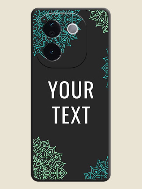 Custom Your Name with Floral Design On Space Black Custom Soft Matte Mobile Back Cover - Vivo T3 Pro 5G - alternate view