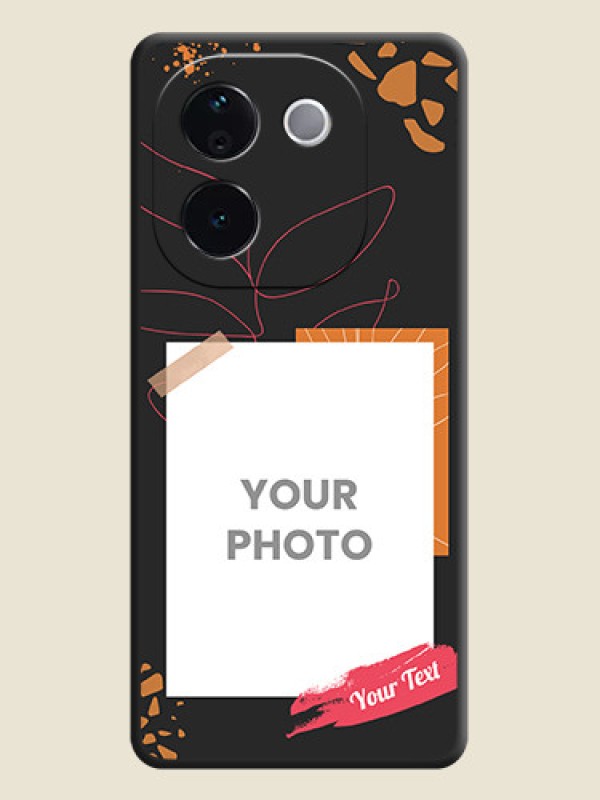 Custom Orange Photo Frame On Space Black Custom Soft Matte Mobile Back Cover - Vivo T3 Pro 5G - alternate view