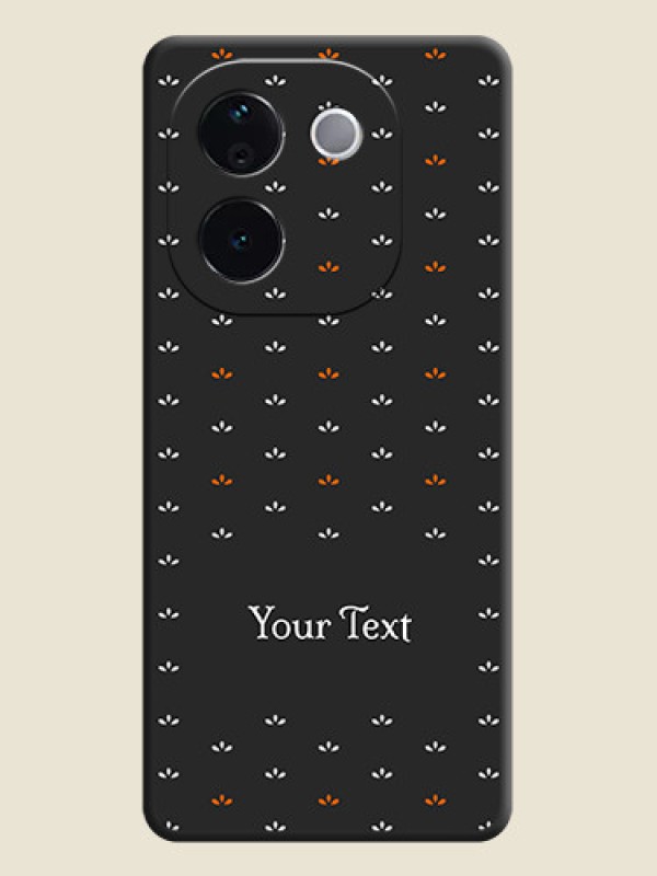 Custom Simple Pattern With Custom Text On Space Black Custom Soft Matte Mobile Back Cover - Vivo T3 Pro 5G - alternate view