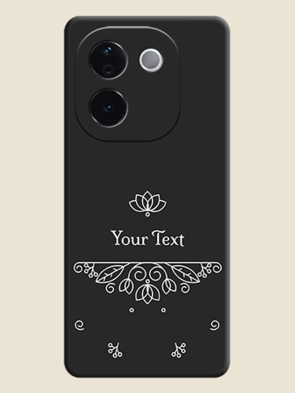 Custom Lotus Garden Custom Text On Space Black Custom Soft Matte Mobile Back Cover - Vivo T3 Pro 5G - alternate view