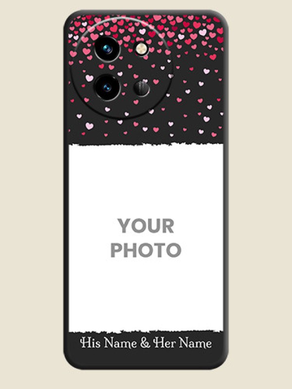 Custom Fall in Love with Your Partner on Photo On Space Black Custom Soft Matte Mobile Back Cover - Vivo T3X 5G - alternate view