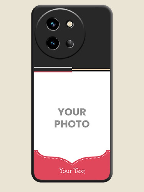 Custom Classic Plain Design with Name On Space Black Custom Soft Matte Mobile Back Cover - Vivo T3X 5G - alternate view