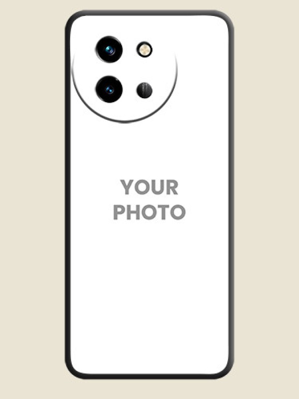 Custom Full Single Pic Upload On Space Black Custom Soft Matte Mobile Back Cover - Vivo T3X 5G - alternate view