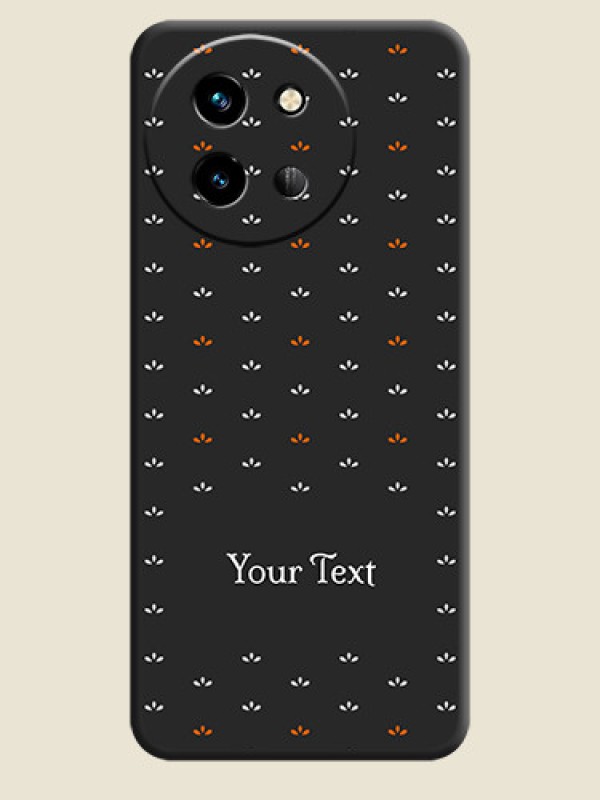 Custom Simple Pattern With Custom Text On Space Black Custom Soft Matte Mobile Back Cover - Vivo T3X 5G - alternate view