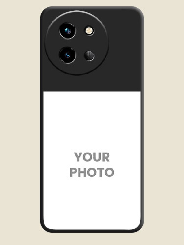 Custom Image Upload With Space Black Color On Custom Soft Matte Mobile Back Cover - Vivo T3X 5G - alternate view